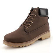 High-top casual snow boots in brown