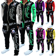 Men's 2-piece zip-up tracksuit sweat suit, main product image