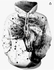 Men's 3D digital print hoodie sweatshirt, design F02