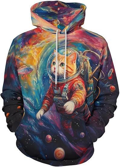 Men's 3D digital print hoodie sweatshirt, design F10
