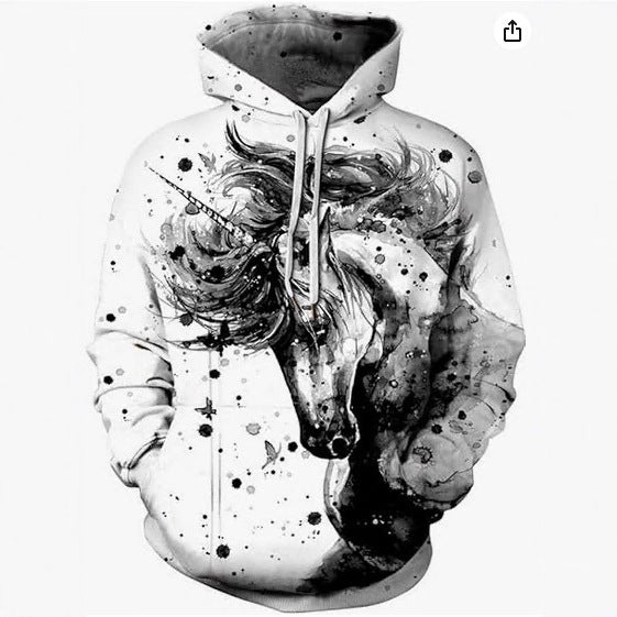 Men's 3D digital print hoodie sweatshirt, main product image