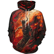 Men's 3D skull print pullover hoodie, design 2