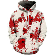 Men's 3D skull print pullover hoodie, design 4