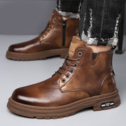 Men's British-style lace-up boots, view 3