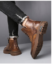 Men's British-style lace-up boots, view 4