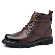 Men's British-style patent-finish boots, view 10