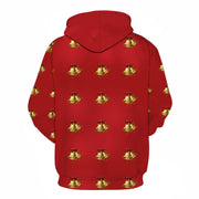 Men's casual 3D printed Santa Claus pattern hoodie, view 5