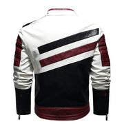 Men's fleece-lined PU motorcycle jacket, view 5