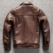 Men's genuine sheepskin leather jacket, view 3