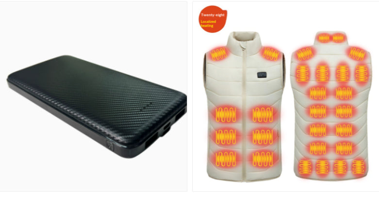 Men's heated vest set in beige