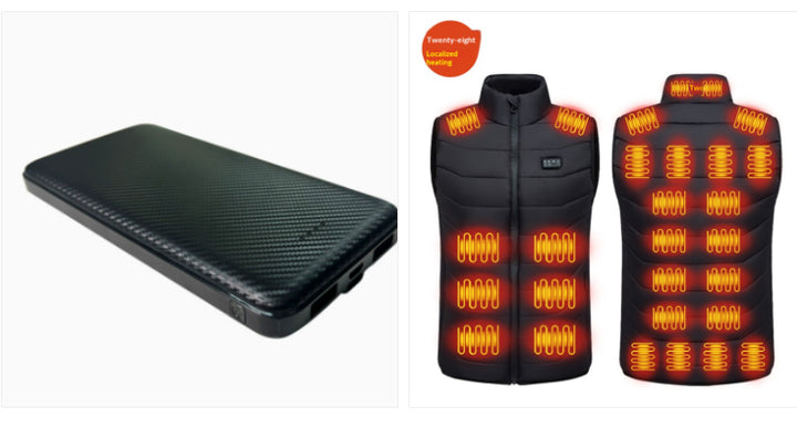 Men's heated vest set in black