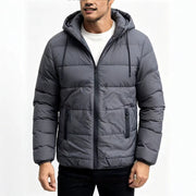 Men's hooded cotton-padded winter coat, alternate view