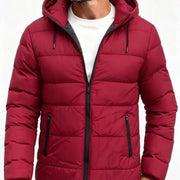 Men's hooded cotton-padded winter coat, further view