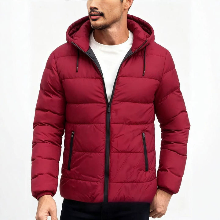 Men's hooded cotton-padded winter coat, main product image