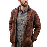 Men's lapel collar knit cardigan, view 10