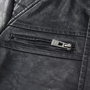 Men's PU leather jacket with pockets, view 6