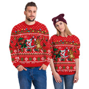 Unisex Christmas digital print crew neck sweater, view 8