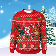 Unisex Christmas digital print crew neck sweater, main product image