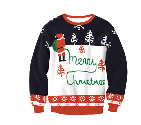 Unisex Christmas print sweater, design 133style