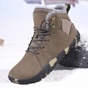 Unisex mid-cut thermal snow boots in khaki