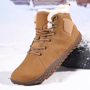 Unisex mid-cut thermal snow boots in yellowish brown